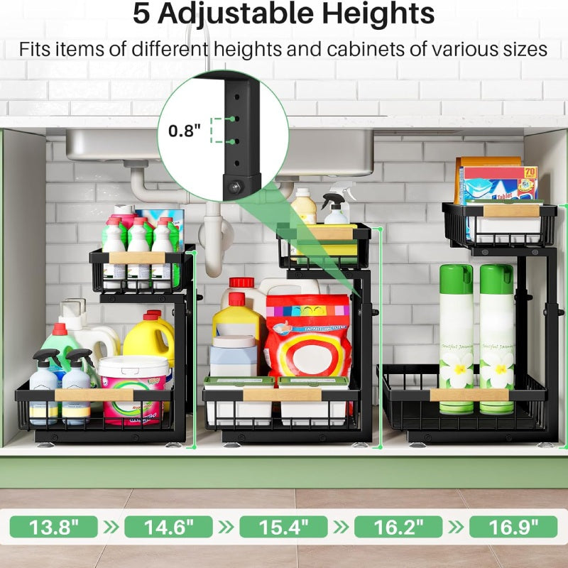 Pull Out Under Sink Cabinet Organizer